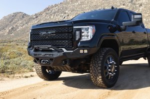 GMC Sierra 3500 Front Bumper - DV8 Offroad - Spec Series - Micro-texture black powder coat with satin black accents - `20-`23